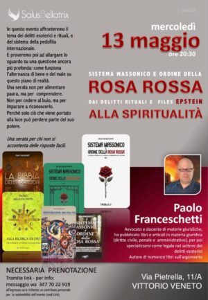 conferenza-sistema-massonico-e-ordine-della-rosa-rossa-paolo-franceschetti-vittorio-veneto-tv-13-maggio-2026
